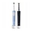 Szczoteczka elektryczna Oral-B Vitality Pro Duo z 2 końcówkami, 3 trybami szczotkowania, ładowana, dla dorosłych, czarna/niebies