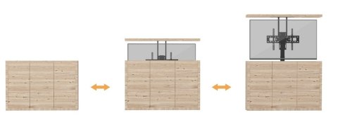 Mocowanie do telewizora LCD (zmotoryzowane) - Plastik, Aluminium, Stal - Rozmiar ekranu: 94-165.1 cm (37"-65")