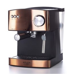 Adler Espresso coffee machine AD 4404cr Pump pressure 15 bar, Built-in milk frother, Semi-automatic, 850 W, Cooper/ black