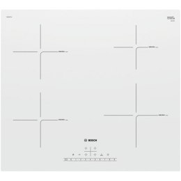 Bosch Hob PUE612FF1J Induction, Number of burners/cooking zones 4, White, Display, Timer