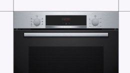 Bosch Oven HBA533BS0S Built-in, 71 L, Stainless steel, Eco Clean, A, Push pull buttons, Height 60 cm, Width 60 cm, Integrated ti