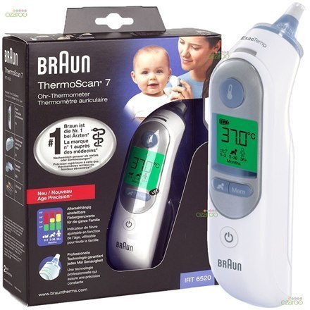 Braun ThermoScan® 7 Age Precision Ear Thermometer IRT6520 Memory function, Measurement time 5 s, White