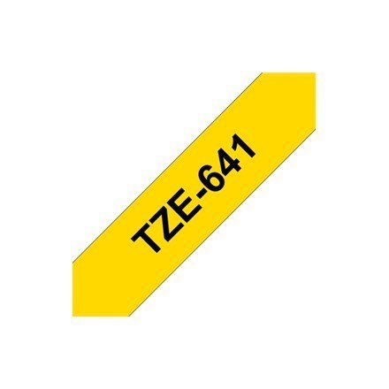 Brother | 641 | Laminated tape | Thermal | Black on yellow | Roll (1.8 cm x 8 m)