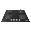 Candy CVG 64 SGNX Gas on glass, Number of burners/cooking zones 4, Black,