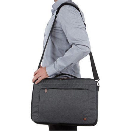 Case Logic | Pasuje do rozmiaru 15,6 " | Era Hybrid Briefcase | Messenger - Briefcase/Backpack | Obsidian | Pasek na ramię