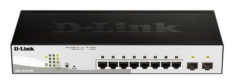 D-Link DGS-1210-08P Zarządzany L2 Gigabit Ethernet (10/100/1000) Obsługa PoE Czarny