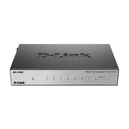 D-Link Switch DES-1008D Unmanaged, Desktop, 10/100 Mbps (RJ-45) ports quantity 8, Power supply type Single