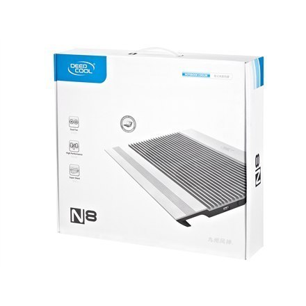 Deepcool | N8 czarny | Chłodzenie notebooka do 17" | 380X278X55mm mm | 1244g g
