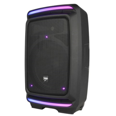 V-TONE OrionX 14 ACCU - Kolumna aktywna akumulatorowa czarna, Bluetooth, TWS, USB, AUX, FM, DSP, wysuwana rączka, kółka transpor