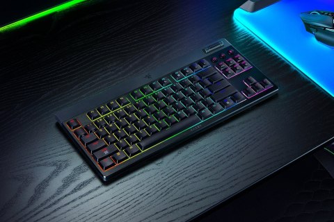 Klawiatura Razer BlackWidow V4 Niskoprofilowa Tenkeyless HyperSpeed (zielony przełącznik) - Układ amerykański