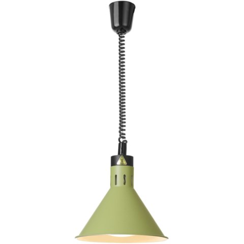 Lampa do podgrzewania potraw wisząca stożkowa śr. 275 mm 250 W - zielona