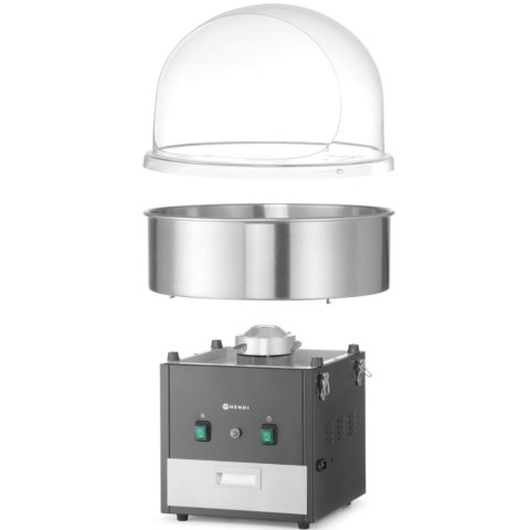 Maszyna urządzenie do waty cukrowej bez pokrywy 52 cm 1130 W - czarna