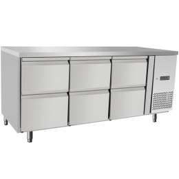 Stół chłodniczy gastronomiczny z 6 szufladami 420 l 400 W 1795x700x879 mm