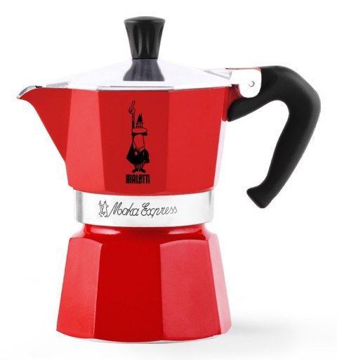 Bialetti kawiarka Moka Express 3tz czerwona