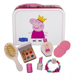 Drewniany zestaw piękności w walizce, świnka peppa
