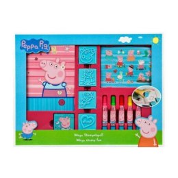 Duże stemple, flamastry, naklejki, zestaw kreatywny, świnka peppa