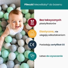 Meowbaby welurowy sztruks, morelowy okrągły suchy