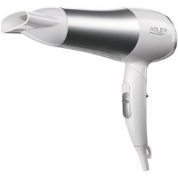 Hair Dryer Adler Warranty 24 month(s), Foldable handle, Motor type DC, 2200 W, White/Silver