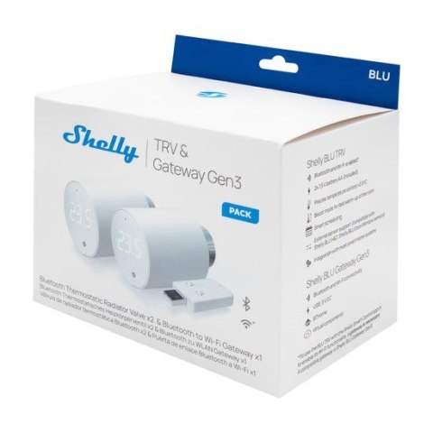 Inteligentna głowica termostatyczna WiFi/BT Shelly TRV, 2 sztuki