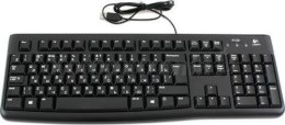 Logitech K120 Multimedia, Keyboard layout EN/RU, USB Port, 1.5 m, Black, Russian, Numeric keypad, 550 g
