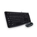 Logitech MK120 Keyboard and MYSZ, Keyboard layout Russian, Black, MYSZ included, Russian, USB Port
