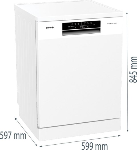 Zmywarka wolnostojąca 60 cm GORENJE GS642E90W | klasa E | 14 kpl | AquaStop | termoobieg