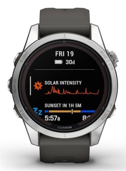 Zegarek sportowy Garmin Fenix 7S Pro Solar Silver SS Grapphite