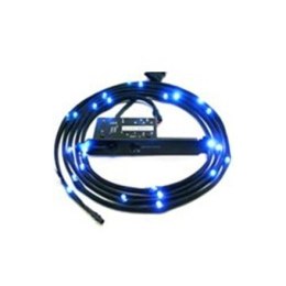 NZXT Light Sensitivity Sleeved LED Kit (2-Meters) (Blue) *Designed to take up minimal space and fit in narrow areas in any case,