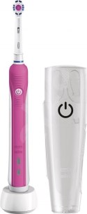 Oral-B Toothbrush with Travel case PRO 750 Electric, Pink/White, Operating time 1 charge/1 week of regular cleaning (2 times a