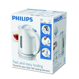Philips CZAJNIK HD4646/00 Standard, Plastic, White, 2400 W, 360° rotational base, 1.5 L
