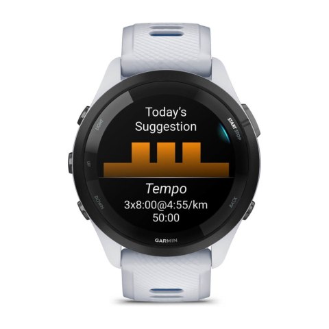 Zegarek Garmin Forerunner 265, 46mm AMOLED Mleczny Kwarc