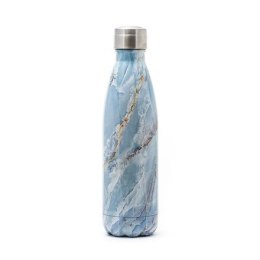 Yoko Design Isothermal Bottle Marble blue, Capacity 0.5 L, Diameter 6.5 cm, Dishwasher proof