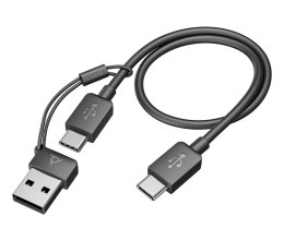 POLY Zestaw słuchawkowy Voyager Focus 2 USB-C-C + przejściówka USB-C/A