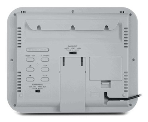 Zegar ścienny z funkcją budzika Muza M-090 WMC Biały
