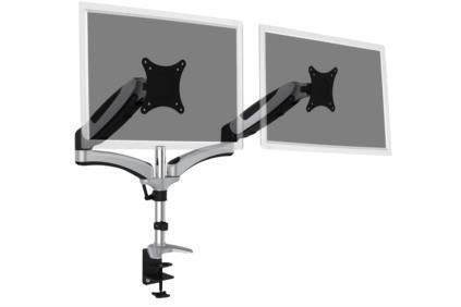 Digitus Uniwersalny podwójny uchwyt biurkowy na dwa monitory ze sprężyną gazową