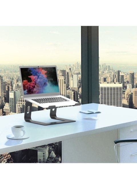 Port Designs 901103 stojak na laptop Podstawka na notebooka Aluminium, Czarny 39,6 cm (15.6")