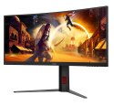 Monitor AOC CU34G4Z 34-calowy, Szybkie VA, WQHD 21:9, 240 Hz, 1 ms, 3440 x 1440 pikseli, 450 cd/m2, ilość portów HDMI: 2, kolor 