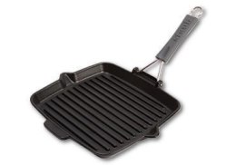 Patelnia grillowa STAUB IRON 40509-344-0 żeliwna 24 cm Czarny