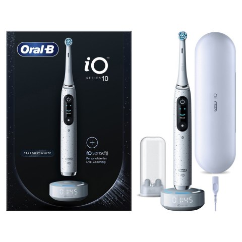 Szczoteczka do zębów ORAL-B iO Series 10 Stardust White elektryczna + ładowarka iO Sense Biały