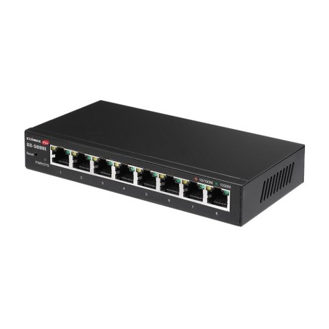 Edimax GS-5008E łącza sieciowe Zarządzany Gigabit Ethernet (10/100/1000) Czarny
