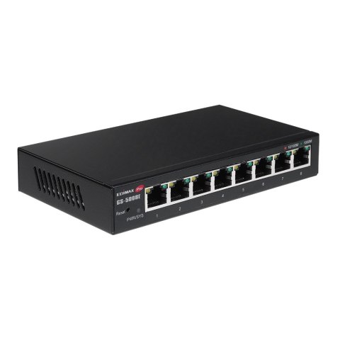 Edimax GS-5008E łącza sieciowe Zarządzany Gigabit Ethernet (10/100/1000) Czarny
