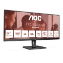 AOC U34E2M monitor komputerowy 86,4 cm (34") 3440 x 1440 px Wide Quad HD Czarny
