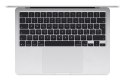 Apple MacBook Air Apple M M4 Laptop 34,5 cm (13.6") 16 GB 256 GB SSD Wi-Fi 6E (802.11ax) macOS Sequoia Srebrny